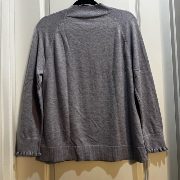 Loft Lavender Faux Turtleneck Sweater Large Pet Armpit To Armpit 21” Length 28” - Picture 5 of 6